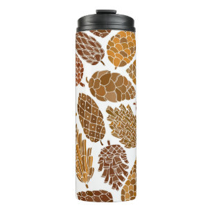 Pine cones seamless pattern thermosbecher