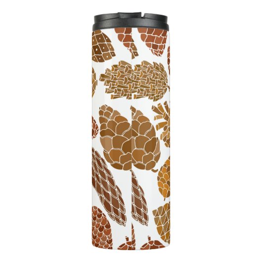 Pine cones seamless pattern thermosbecher (Rückseite)