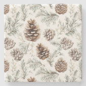 Pine Cones Steinuntersetzer (Vorderseite)