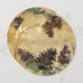 Pine Cones texturierte Weihnachtskarte Feiertagskarte (Vorne/Hinten)