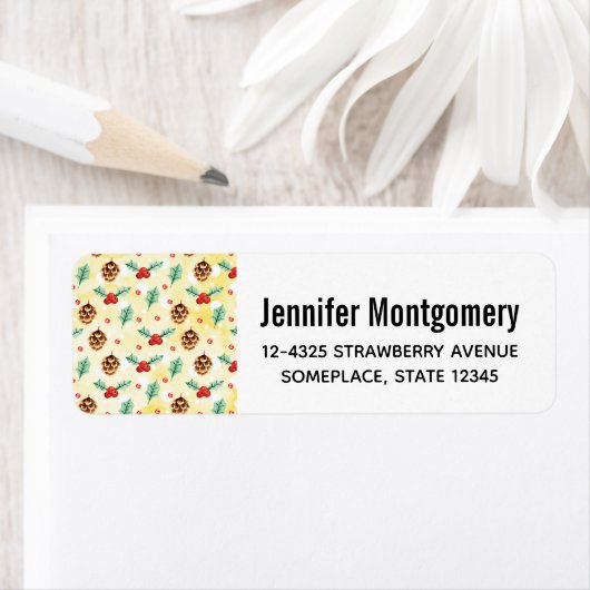 Pine Cones und Holly Christmas Pattern (Insitu)