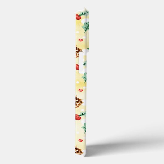 Pine Cones und Holly Christmas Pattern Case-Mate iPhone Hülle (Rückseite / Rechts)