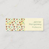 Pine Cones und Holly Christmas Pattern Mini Visitenkarte (Vorderseite)