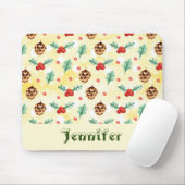 Pine Cones und Holly Christmas Pattern Mousepad (Mit Mouse)