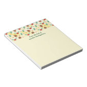 Pine Cones und Holly Christmas Pattern Notizblock (angewinkelt)