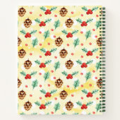 Pine Cones und Holly Christmas Pattern Notizblock (Rückseite)