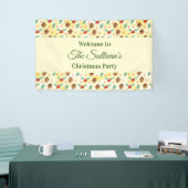 Pine Cones und Holly Christmas Pattern Party Banner (Messeveranstaltung)