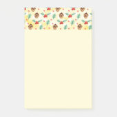 Pine Cones und Holly Christmas Pattern Post-it Klebezettel (Vorderseite)
