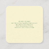 Pine Cones und Holly Christmas Pattern Quadratische Visitenkarte (Rückseite)