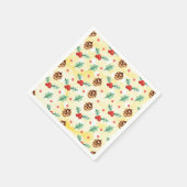 Pine Cones und Holly Christmas Pattern Serviette (Ecke)