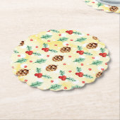 Pine Cones und Holly Christmas Pattern Untersetzer (angewinkelt)