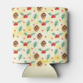 Pine Cones und Holly Pattern Frohe Weihnachten Dosenkühler (Rückseite)