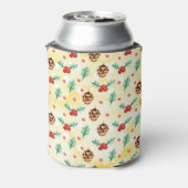 Pine Cones und Holly Pattern Frohe Weihnachten Dosenkühler (Kanne Rückseite)