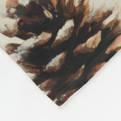 Pine Cones und Red Berries Wintermuster Fleecedecke (Ecke)