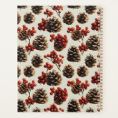 Pine Cones und Red Berries Wintermuster Planer (Rückseite)