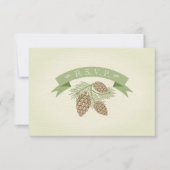 Pine Cones Wedding R.S.V.P. RSVP Karte (Vorderseite)