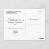 Pine Cones Weihnachten Gruß Firmenfeiertag Postkarte (Rückseite)