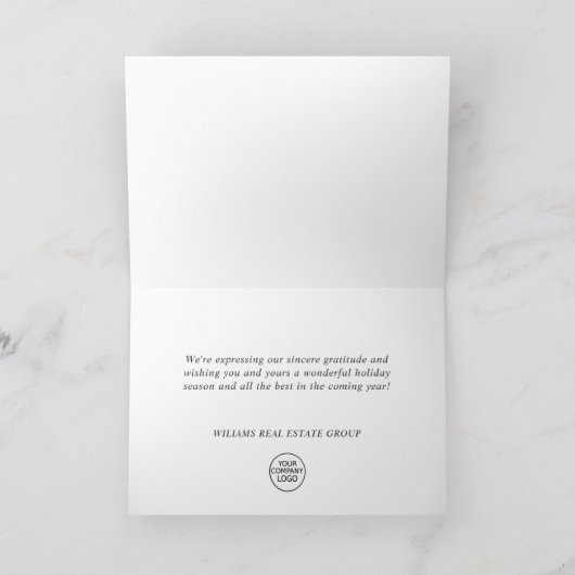 Pine Cones Weihnachten Rustikale Unternehmensgrüße (Innenseite)