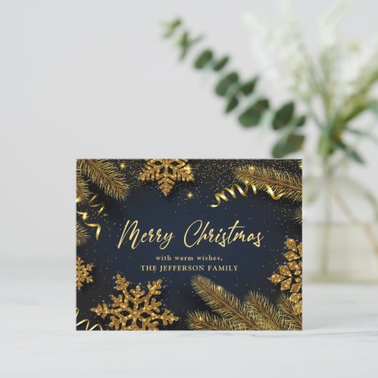 Pine Cones Weihnachtsfeiertag Firmengrüßen Postkarte (Stehend Vorderseite)