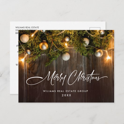Pine Cones Weihnachtsfeiertag Firmengrüßen Postkarte (Vorne/Hinten)