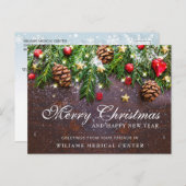 Pine Cones Weihnachtsfeiertag Firmengrüßen Postkarte (Vorne/Hinten)