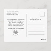 Pine Cones Weihnachtsfeiertag Firmengrüßen Postkarte (Rückseite)