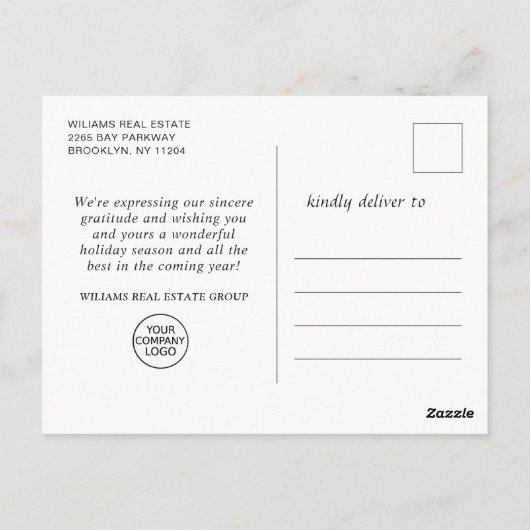 Pine Cones Weihnachtsfeiertag Firmengrüßen Postkarte (Rückseite)