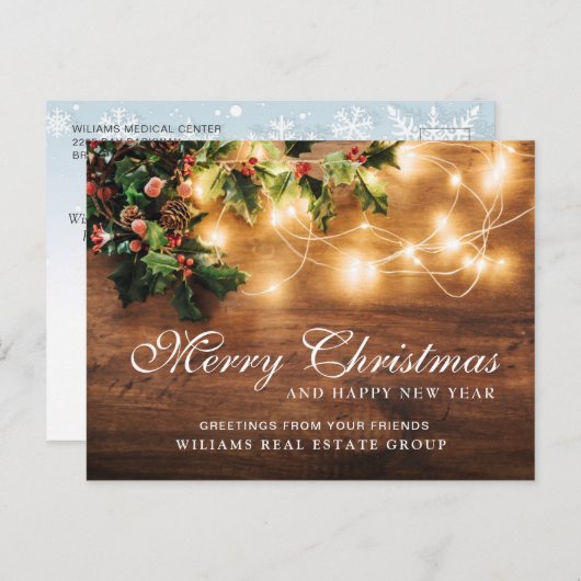 Pine Cones Weihnachtsfeiertag Firmengrüßen Postkarte (Vorne/Hinten)