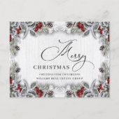 Pine Cones Weihnachtsfeiertag Firmengrüßen Postkarte (Vorderseite)