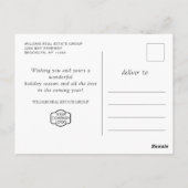 Pine Cones Weihnachtsfeiertag Firmengrüßen Postkarte (Rückseite)