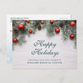 Pine Cones Weihnachtsfeiertag Firmengrüßen Postkarte (Vorne/Hinten)