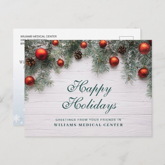 Pine Cones Weihnachtsfeiertag Firmengrüßen Postkarte (Vorne/Hinten)