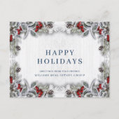 Pine Cones Weihnachtsfeiertag Firmengrüßen Postkarte (Vorderseite)