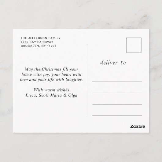 Pine Cones Weihnachtsfeiertag Firmengrüßen Postkarte (Rückseite)