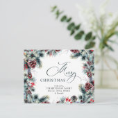 Pine Cones Weihnachtsfeiertag Gruß Postkarte (Stehend Vorderseite)