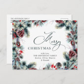 Pine Cones Weihnachtsfeiertag Gruß Postkarte (Vorne/Hinten)