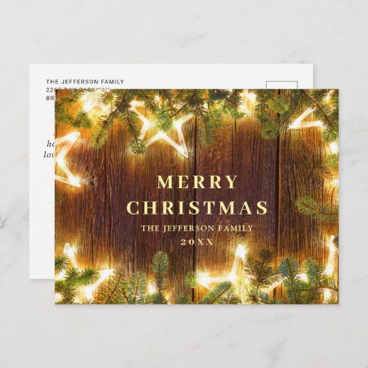 Pine Cones Weihnachtsfeiertag Gruß Postkarte (Vorne/Hinten)