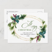 Pine Cones Weihnachtsfeiertag Gruß Postkarte (Vorne/Hinten)