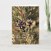 Pine Cones Weihnachtskarte Karte (Vorderseite)