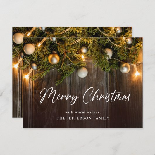 Pine Cones Weihnachtskarte Postkarte (Vorne/Hinten)