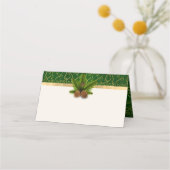 Pine Cones Winter Hochzeit geklappte Platzkarte (Vorderseite)