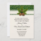 Pine Cones Winter Wedding Einladung (Vorderseite)