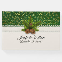 Pine Cones Winter Wedding Guest Book Gästebuch