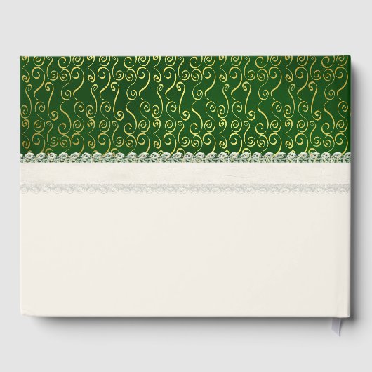 Pine Cones Winter Wedding Guest Book Gästebuch (Rückseite)