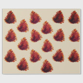 Pine Cones Wrapping Paper Geschenkpapier (Flach)