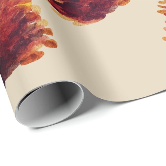 Pine Cones Wrapping Paper Geschenkpapier (Rolleneckpunkt)