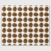 Pine cones Wrapping Paper Geschenkpapier (Flach)