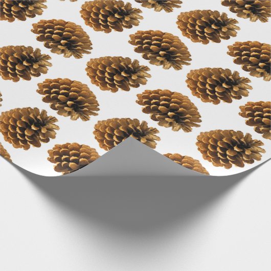 Pine cones Wrapping Paper Geschenkpapier (Ecke)