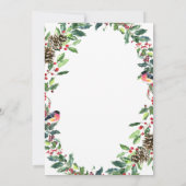 Pine Cones Wreath Christmas Holiday Open House Einladung (Rückseite)