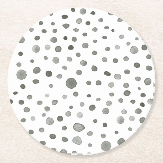 Pine Confetti Wasserfarbe Dots Paper Untersetzer (Vorderseite)